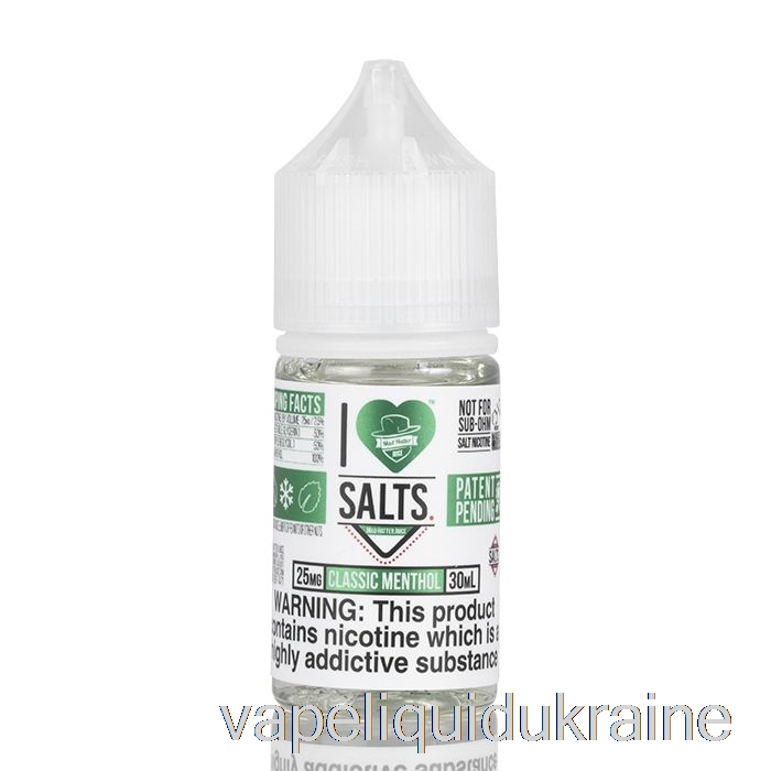 Vape Liquid Ukraine Classic Menthol - I Love Salts - 30mL 50mg